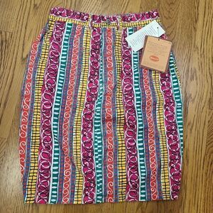 Gitano Denim Skirt if Fun Stripes! 7/8 NWT